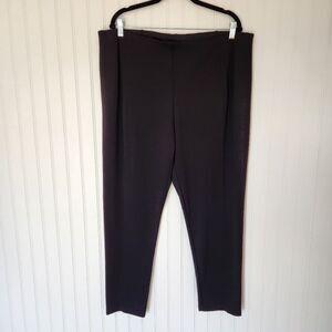 NEW T TAHARI WOMAN Black Tummy Control Pull On Career Office Pants size 2X
